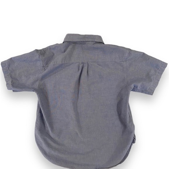 Gap Youth Boys Blue Short Sleeve Button Down Shirt | Size Medium (7/8) - Picture 3 of 5